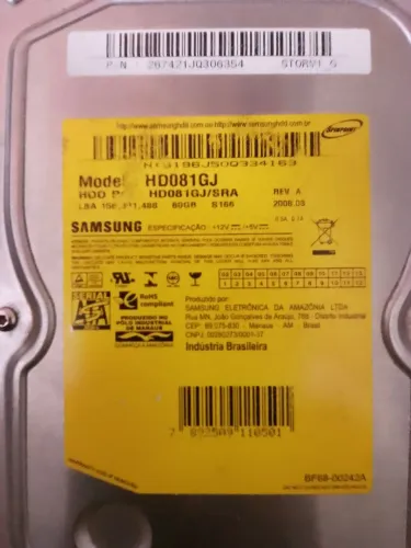 HD Samsung 80 gigas Sata 