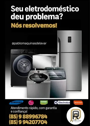 MÁQUINA DE LAVAR - LAVA E SECA - GELADEIRA- EM FORTALEZA COM GARANTIA 