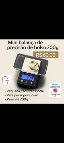 Mini Balança de Precisão de Bolso 200g