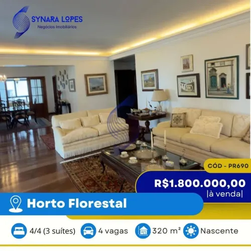 VENDO APARTAMENTO 320 M² | 04 QUARTOS | EDIFÍCIO SOLAR DO HORTO | HORTO FLORESTAL | SALVAD