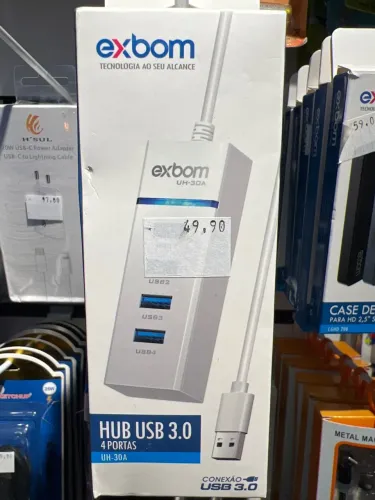 Hub USB 3.0 4 Portas Exbom UH-30A