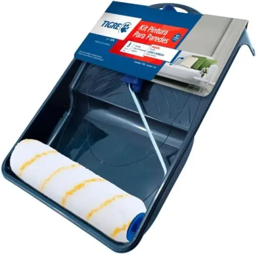 Kit p/ Pintura Antirrespingo 3 Peças, Tigre 61576000, Preto, 23cm