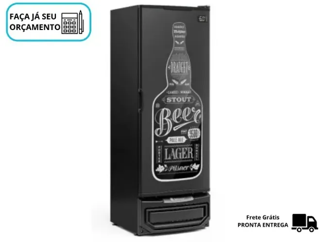 Cervejeira Porta Cega Gelopar 405L Preta