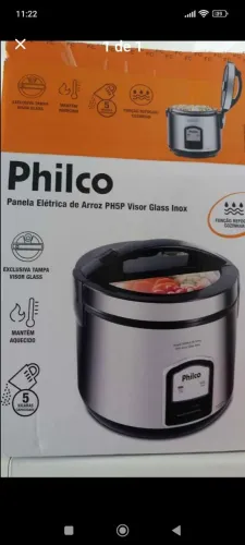 Panela de Arroz Elétrica Philco PH5P Visor Glass Inox