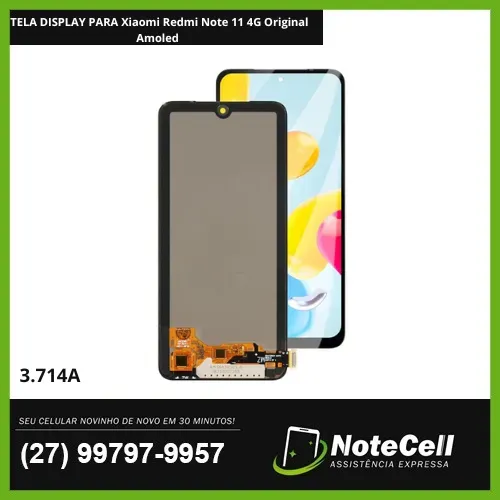 Tela Display Para Xiaomi Redmi Note 11 4G Original Amoled - Instalação Expressa Em 30 Min!