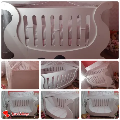 Berço/cama + kit enxoval de berço 
