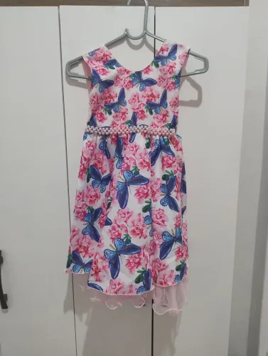 Vestido Infantil Estampado com Borboletas