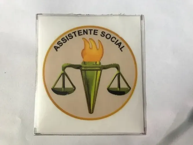 Adesivo Assistente Social para colagem interno no vidro