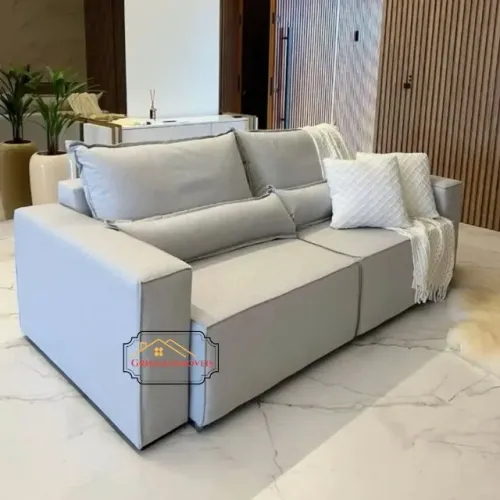 Sofá Super moderno com acabamento no veludo