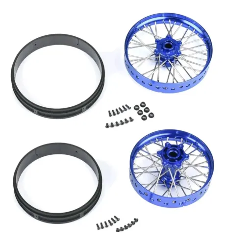 Par de Rodas em Alumínio Pro-Line P/ Moto RC 1/4 Losi Promoto - ZERADO!