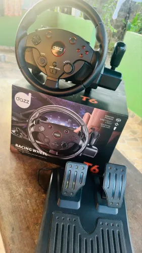 Volante gamer pra pc e vídeo game 