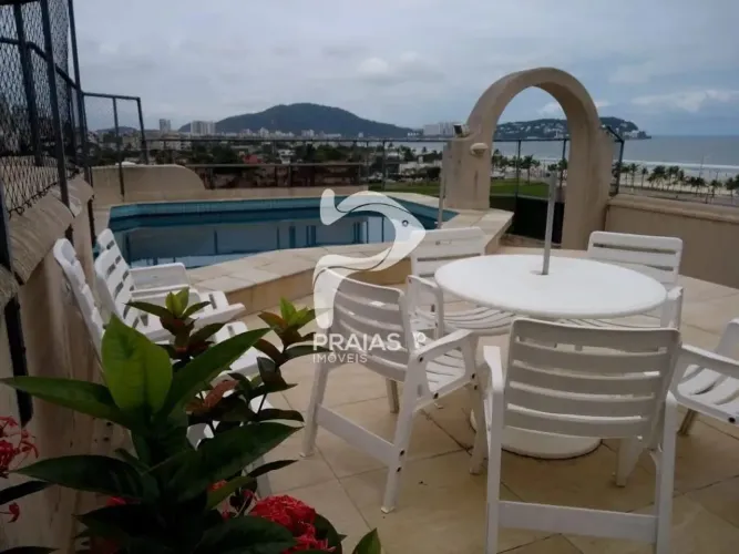 Cobertura com piscina e vista para o mar,3 dormitórios, Enseada, Guarujá