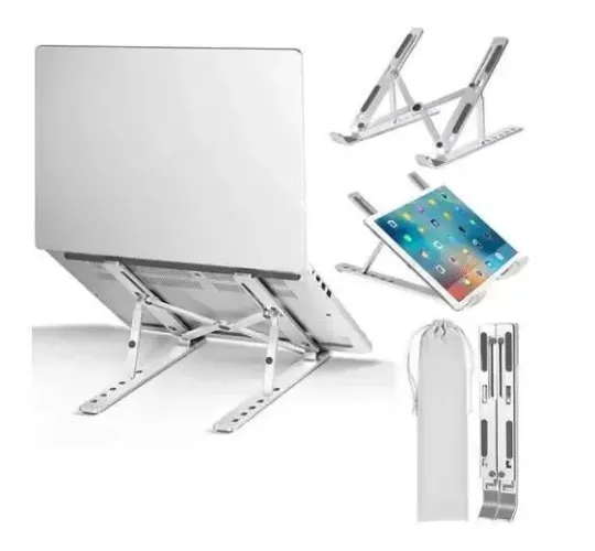 Suporte Ergonômico Alumínio para Notebook e Tablet - Ajustável