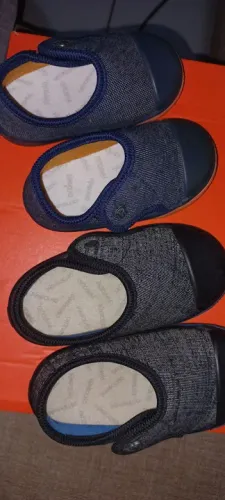 Sapatinhos Bebê  Pimpolho- 2 pares - Azul e preto 