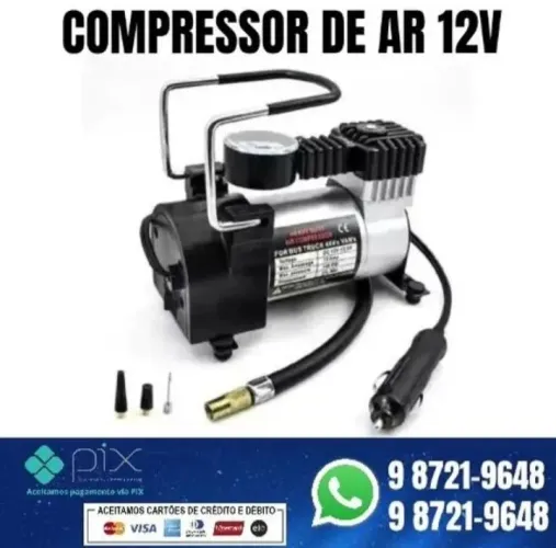Compressor top para pneus 12v  Aceitamos cartão e pix 