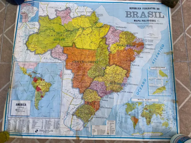 Mapa Brasil Polivisional - Editorial Focus