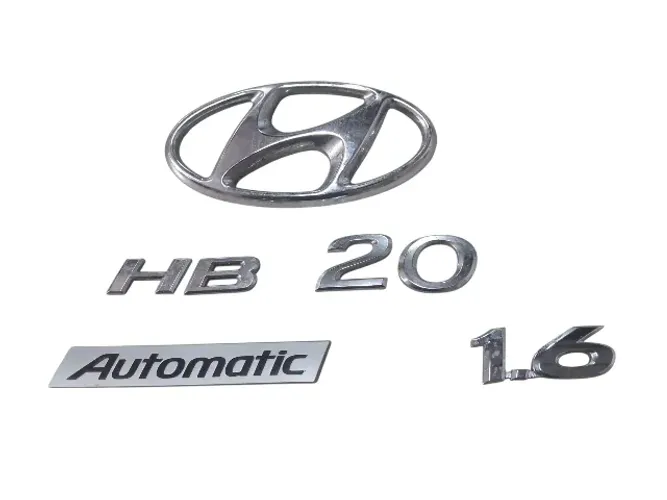 Emblema Escrita Tampa Traseira Hyundai Hb20 1.6 Automatic