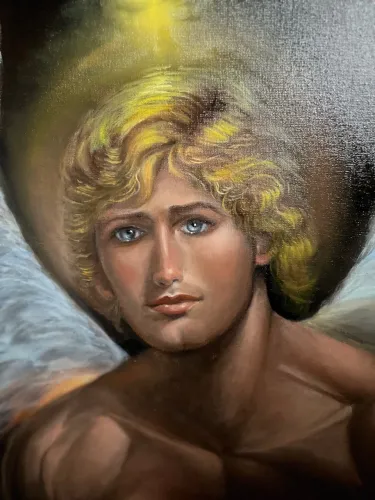 ?Arcanjo Gabriel? Óleo sobre painel 80x80cm -