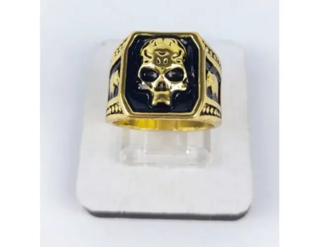 Anel Caveira Dourado