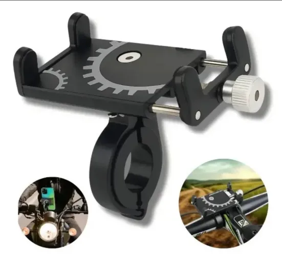 Suporte Premium Alumínio Moto e Bike | GPS, iFood, Uber, 99