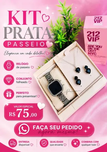 Kit de relógio feminino 