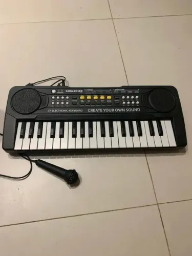 Teclado infantil 32 teclas com microfone