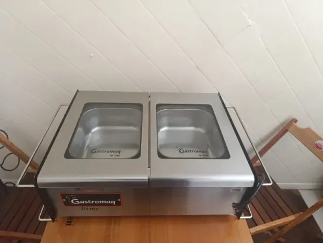 buffet de mesa aquecido gastromaq inox