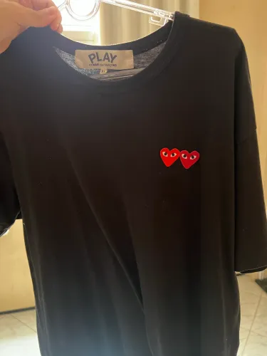 Camisa CDG Double Heart