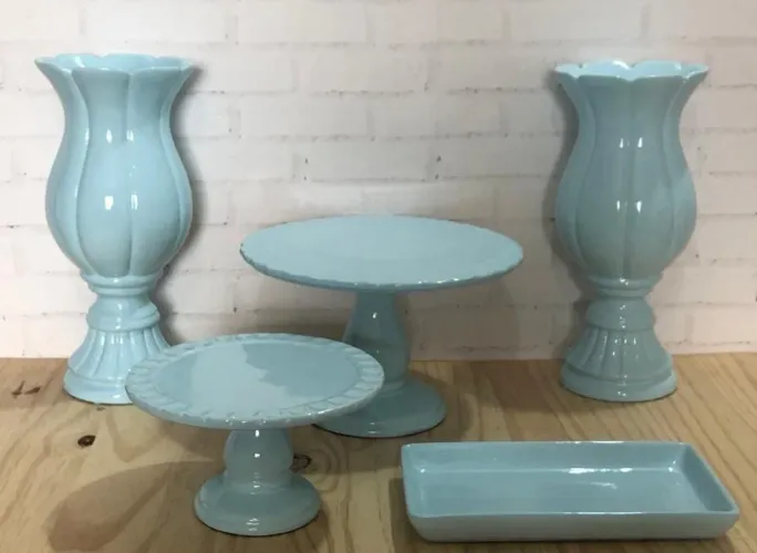 Kit em cerâmica para festa decoração Pegue e monte