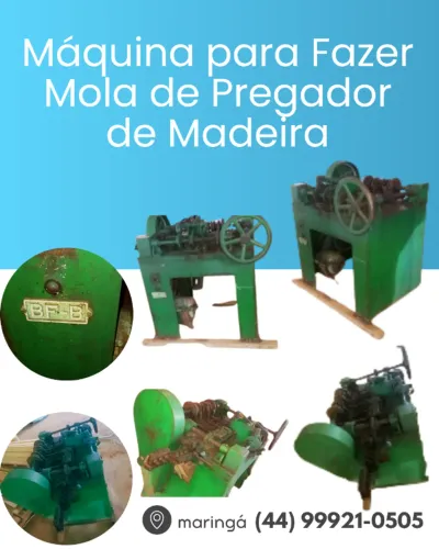 MÁQUINA PARA FAZER MOLA PREGADOR DE MADEIRA - USADO