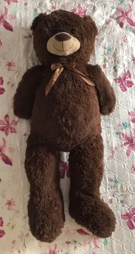 Urso de Pelúcia Grande 1 Metro - Marrom Macio e Fofinho