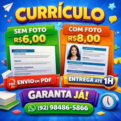 FAÇO CURRÍCULO - ENVIO EM PDF 
