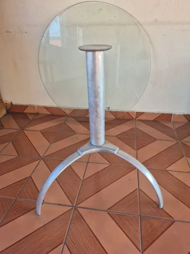 Tampo de mesa vidro com suporte