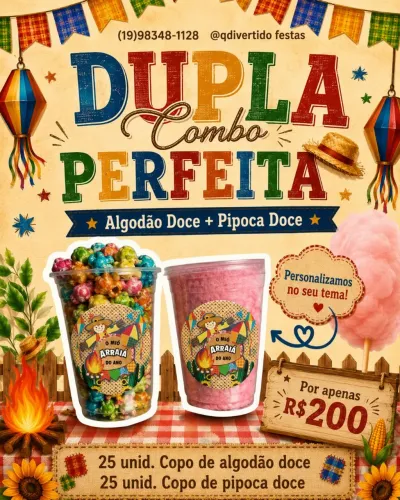 Pipoca e algodão doce 
