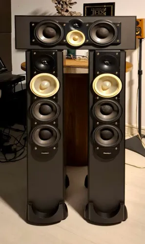 CAIXAS TRIO 3.0 TORRES PARADIGM MONITOR 7 .V6 + CC190 130 A 180W 94dB 8ohms 41Hz