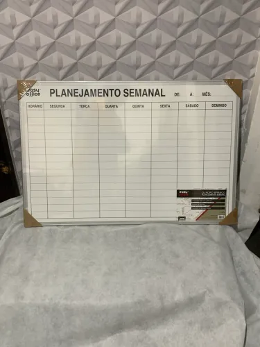 Quadro Branco Planejamento Semanal 90x60 Easy Office Novo