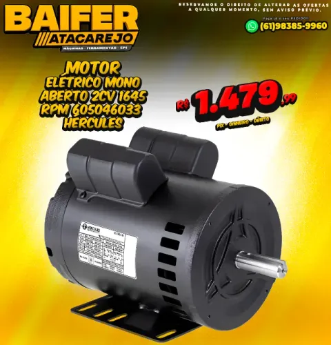 Motor Mono Aberto 2CV 1645 Rpm 605046033 Hércules