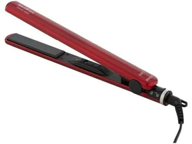 Chapinha/Prancha de Cabelo Cerâmica 220ºC - Britânia Cerâmic Argan<br>Cor: Vermelho