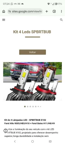 Lâmpadas de led para faróis automotivos