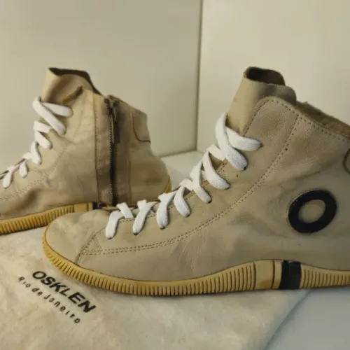 Tênis Osklen Cano Alto Arpoador Soft Bege 37
