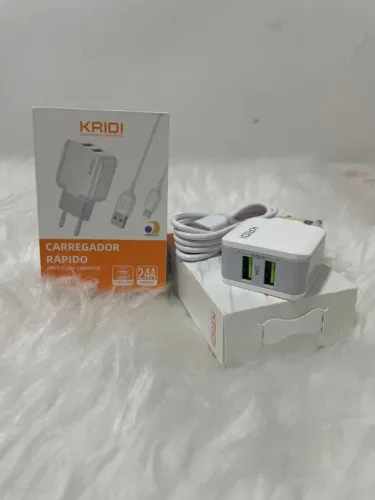 Carregador Turbo com Duplo USB Kaidi
