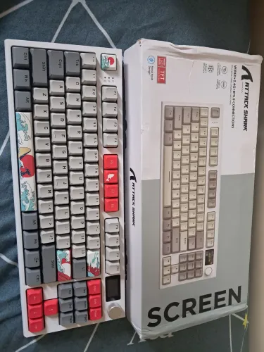 Teclado Mecânico Attack Shark K86 RGB - Tela TFT | Bluetooth | 2.4G | USB