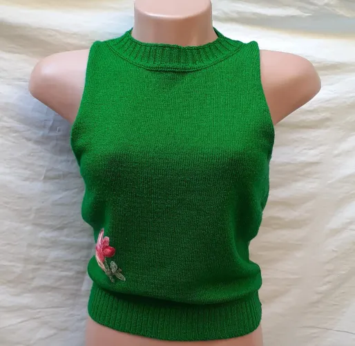 Blusa trico modal verde veste p