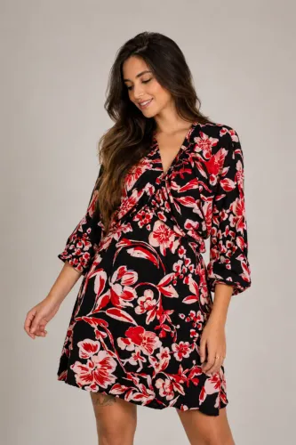 Vestido Midi Feminino Floral