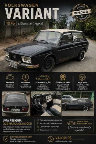 Volkswagen Variant 1.6 2P Manual 1976
