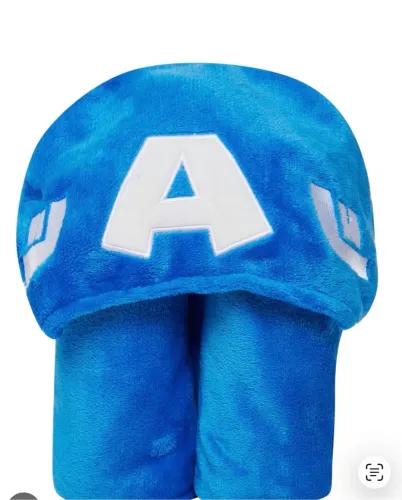 Manta com capuz capitão América 3/8 anos