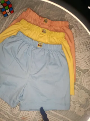 Lote de short infantil em algodão