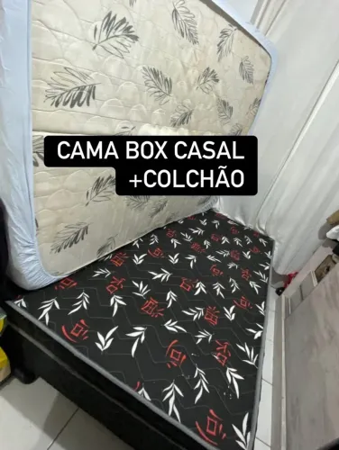 Cama Box casal mais colchão 