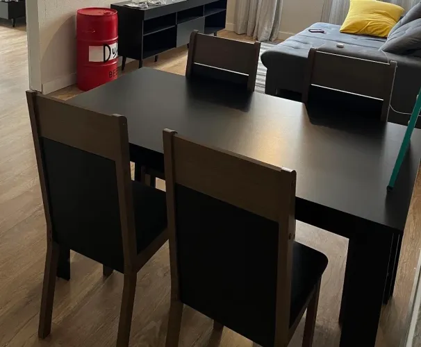Mesa Madesa Havana - Tamo de Madeira com 4 Cadeiras