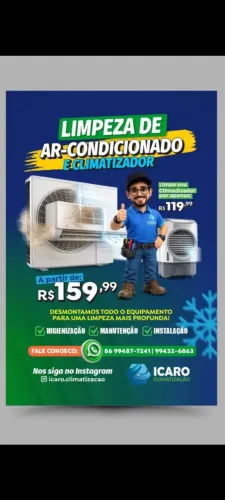 Limpeza Manutenção de Ar condicionado e Climatizador 